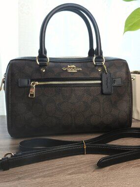 Coach Rowan Satchel Signature Coated Canvas & Leather - No. F83607